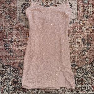Windsor Glittering Blush Mini Dress